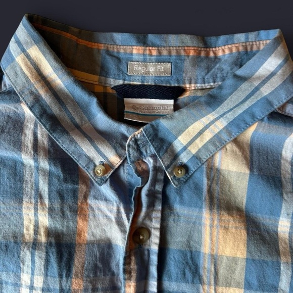 Columbia Sportswear Men’s Short Sleeve Plaid Button-Up Shirt - XL Regular Fit - Picture 2 of 7